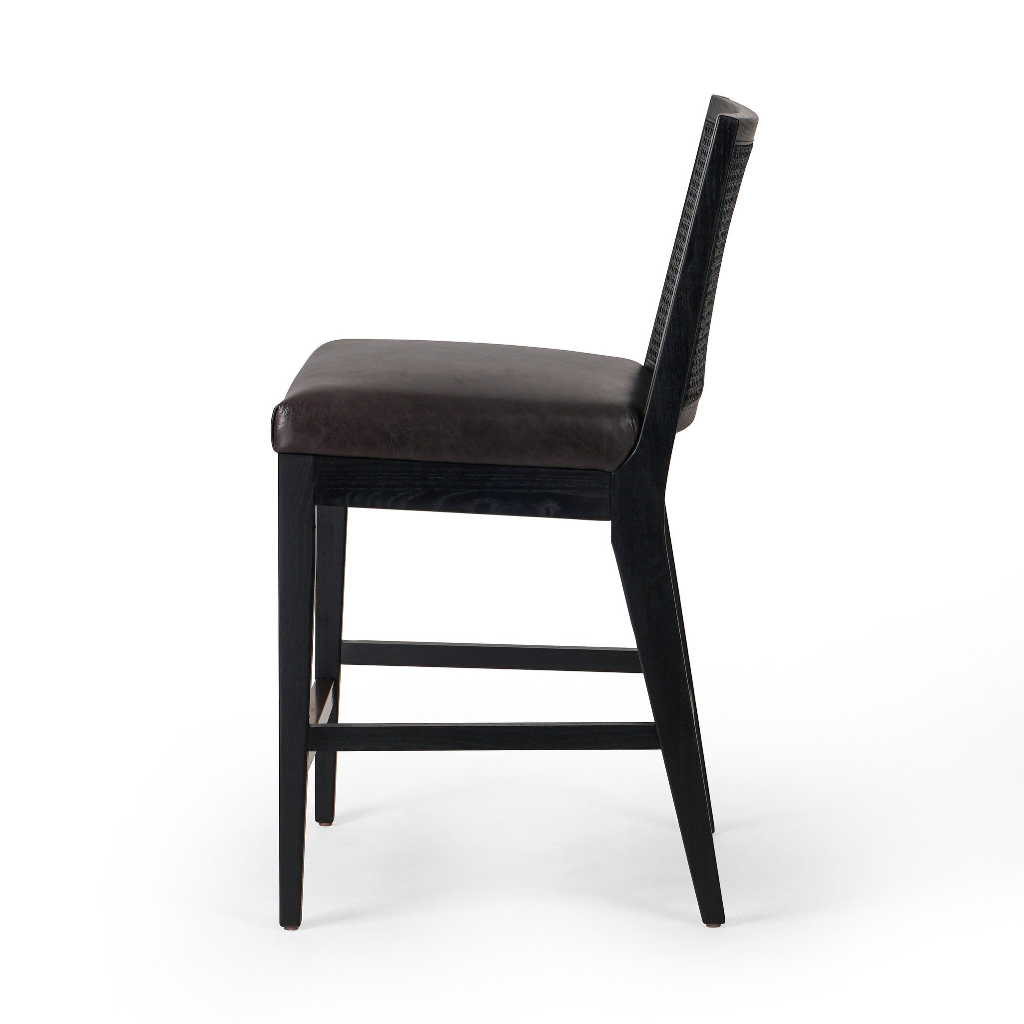 Antonia Cane Armless Bar + Counter Stool - Sonoma Black