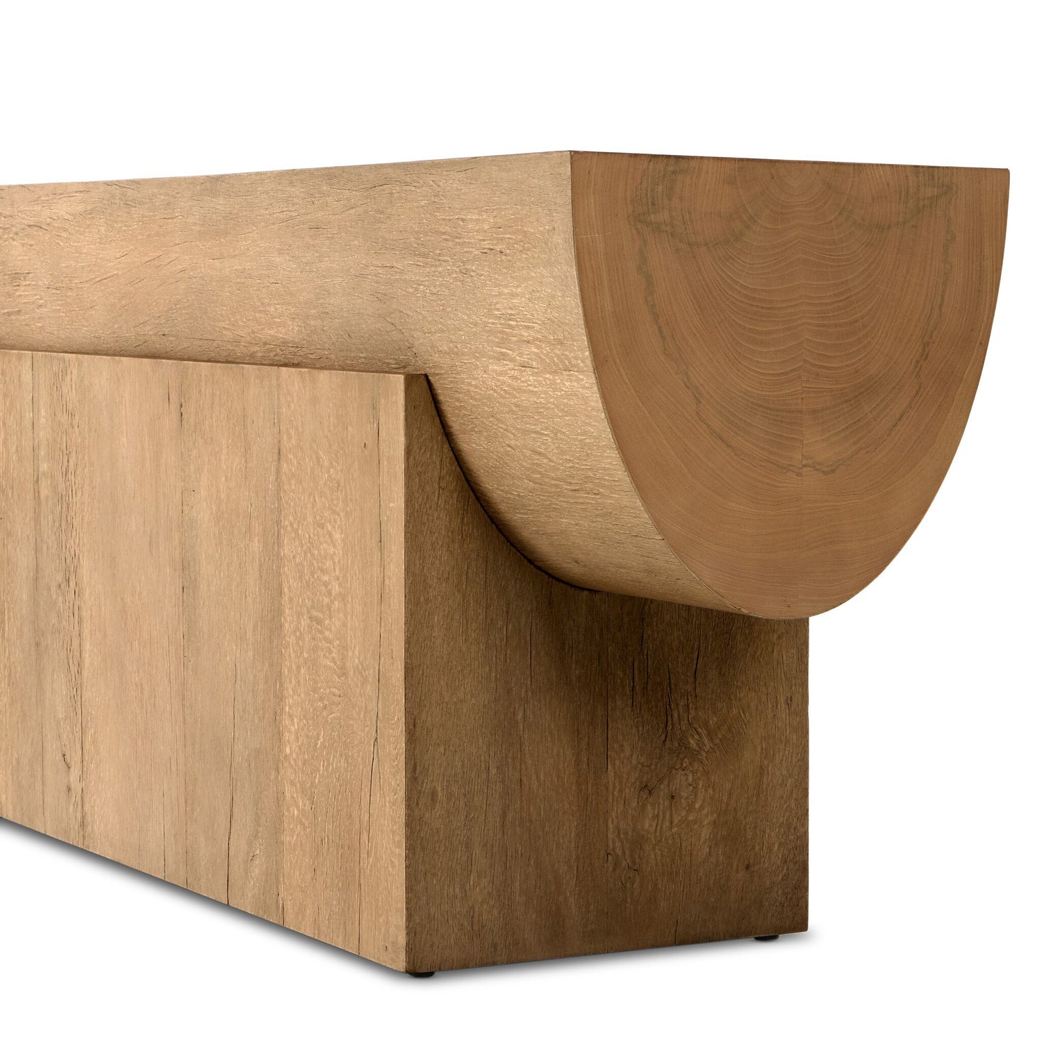 Elbert Console Table - Rustic Oak Veneer