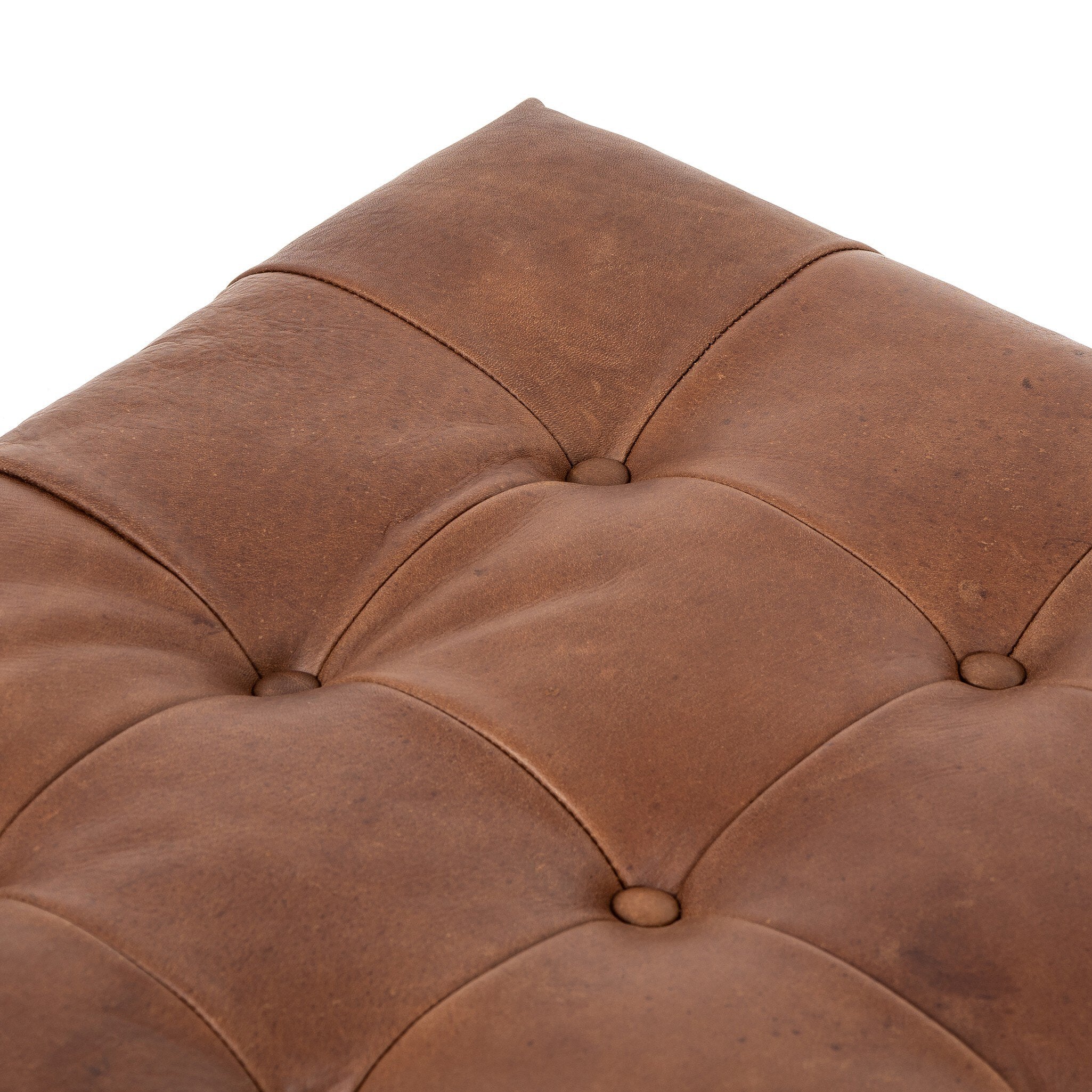 Halston Ottoman - Heirloom Sienna