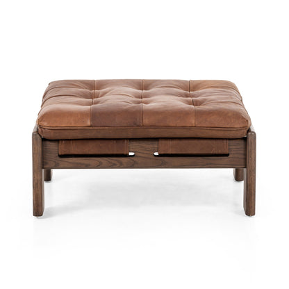 Halston Ottoman - Heirloom Sienna