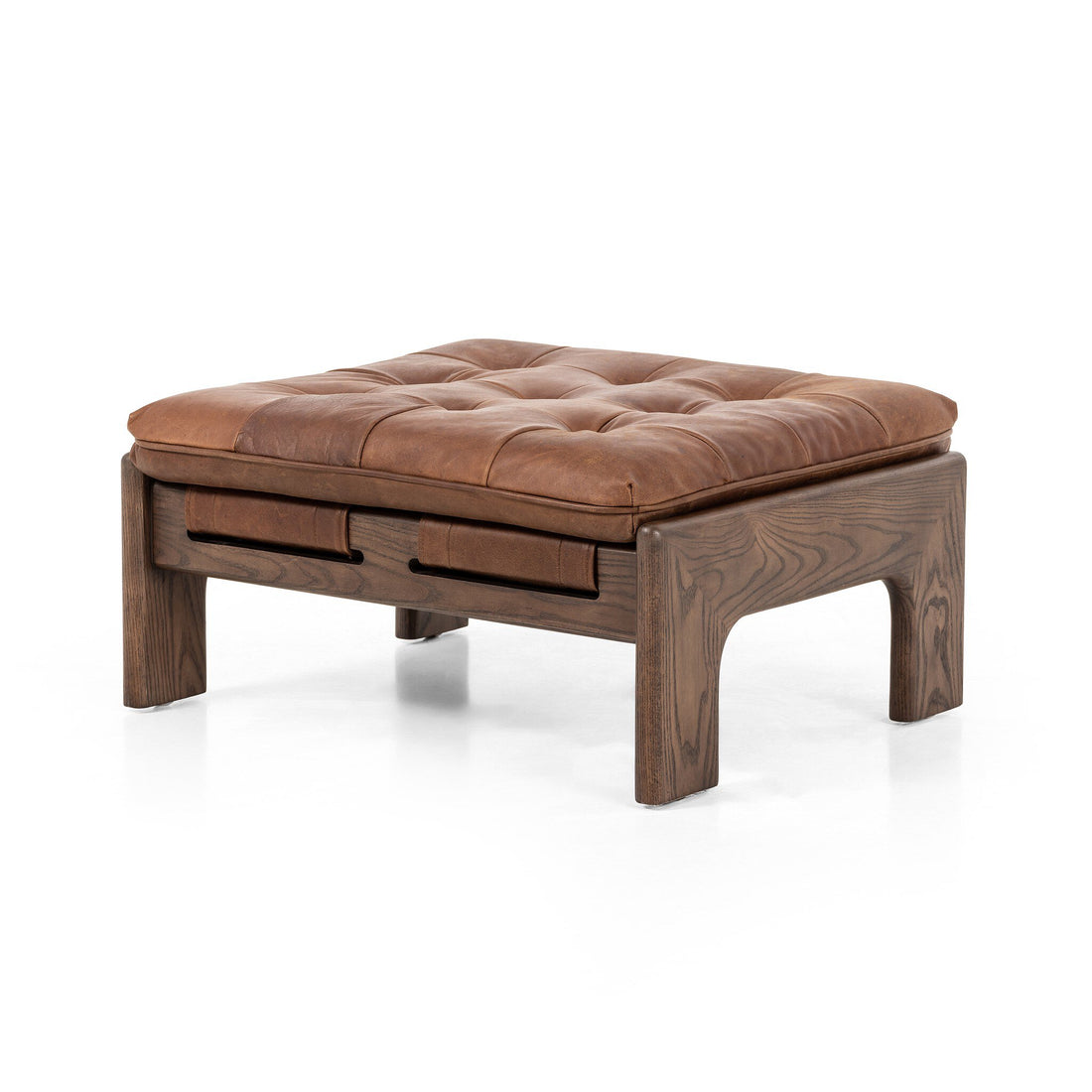 Halston Ottoman - Heirloom Sienna