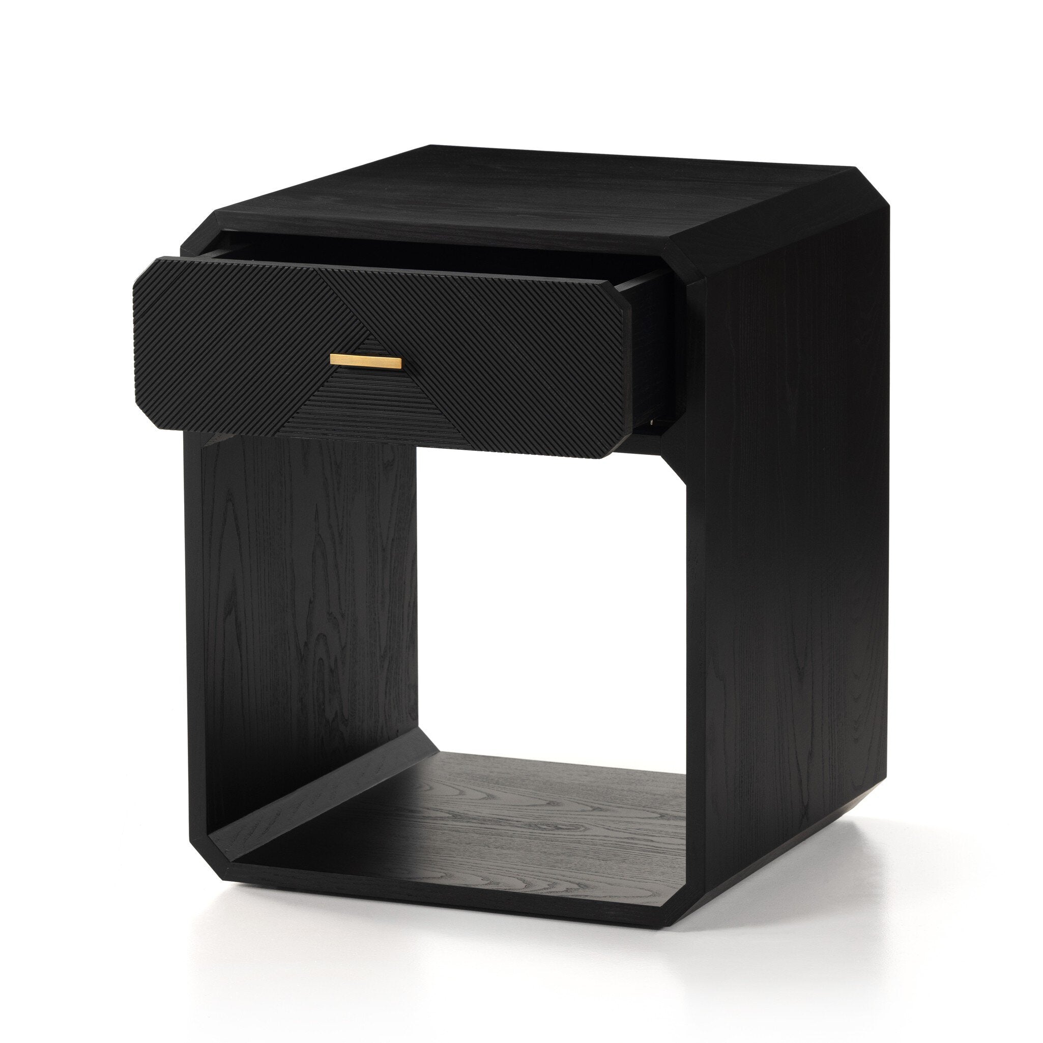 Caspian Nightstand - Black Ash Veneer