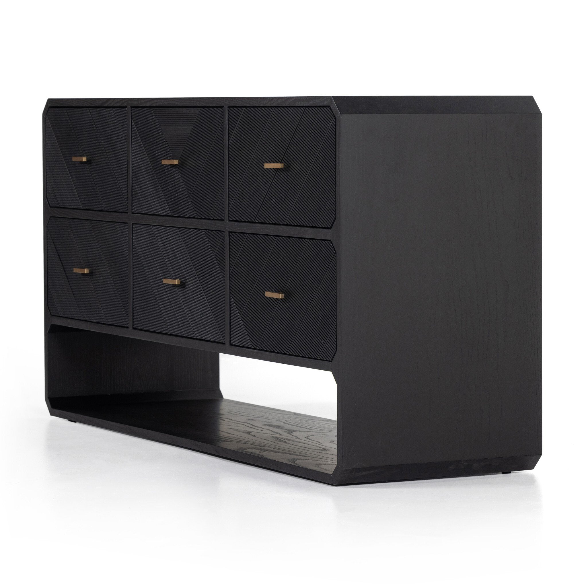 Caspian 6 Drawer Dresser - Black Ash Veneer