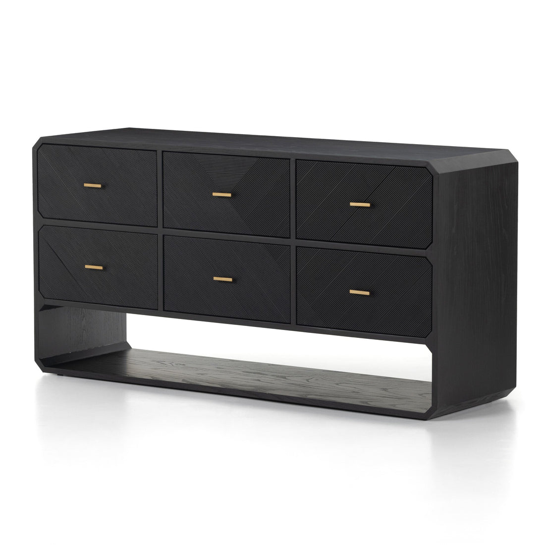 Caspian 6 Drawer Dresser - Black Ash Veneer