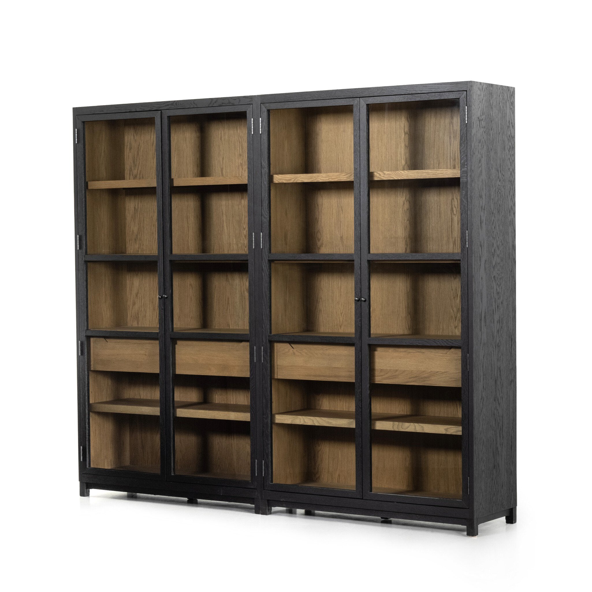 Millie Double Cabinet - Drifted Matte Black