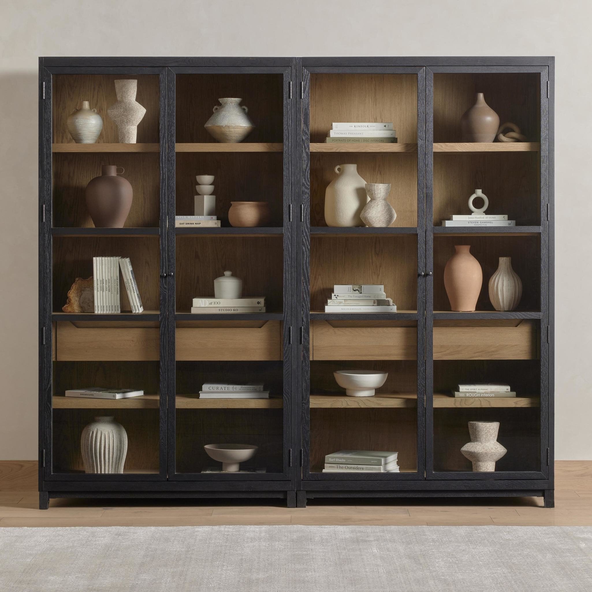 Millie Double Cabinet - Drifted Matte Black