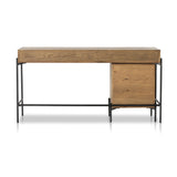 Eaton Desk W/ Filing Cabinet - Amber Oak Resin | shipping 3/27/2024