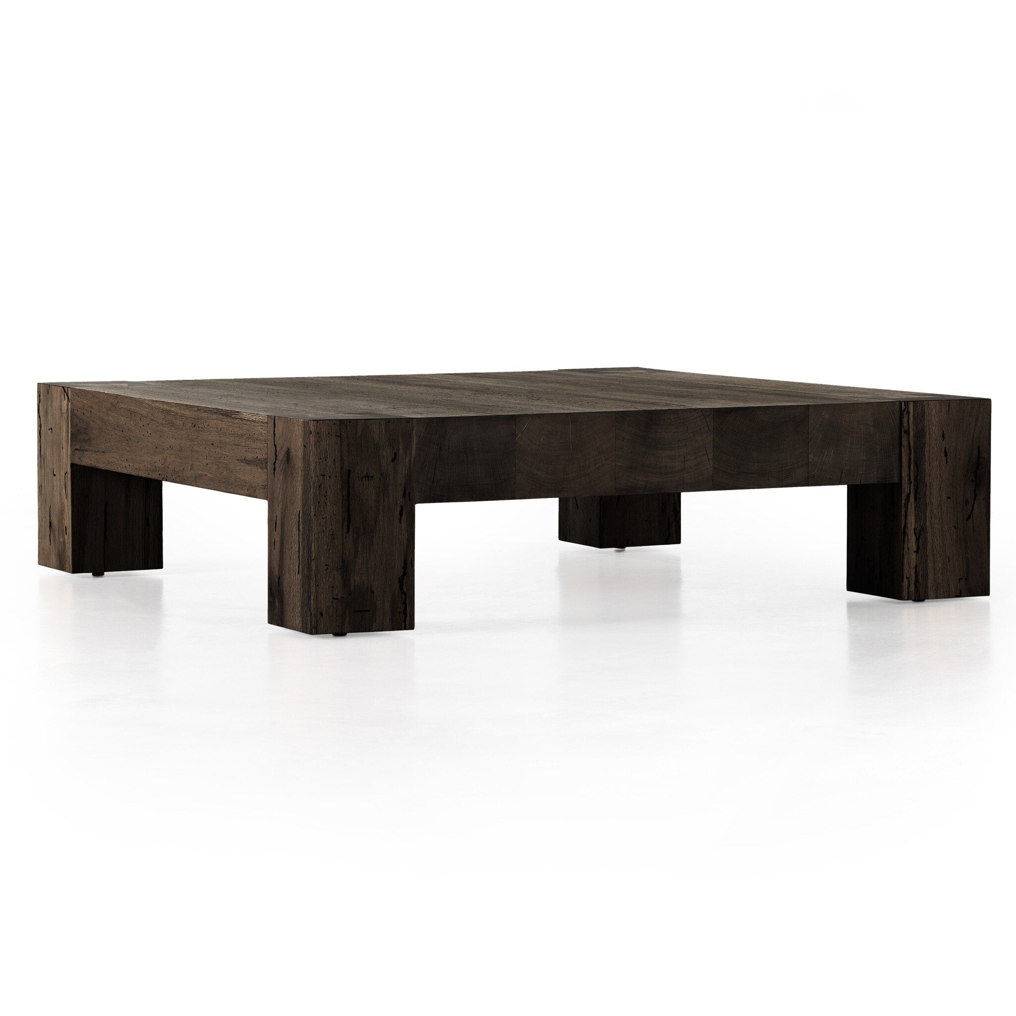 Abaso Coffee Table - Ebony Rustic Wormwood Oak