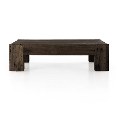 Abaso Coffee Table - Ebony Rustic Wormwood Oak