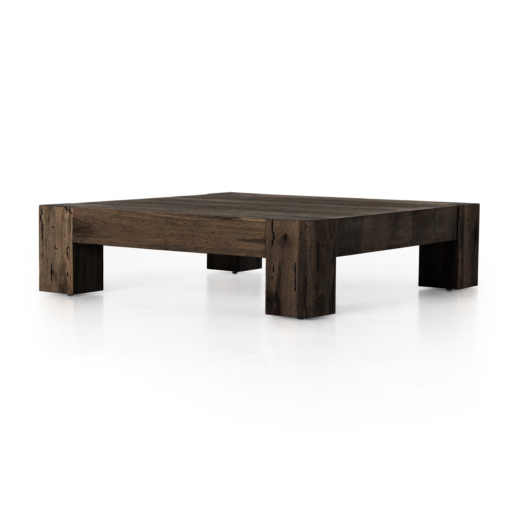 Abaso Coffee Table - Ebony Rustic Wormwood Oak