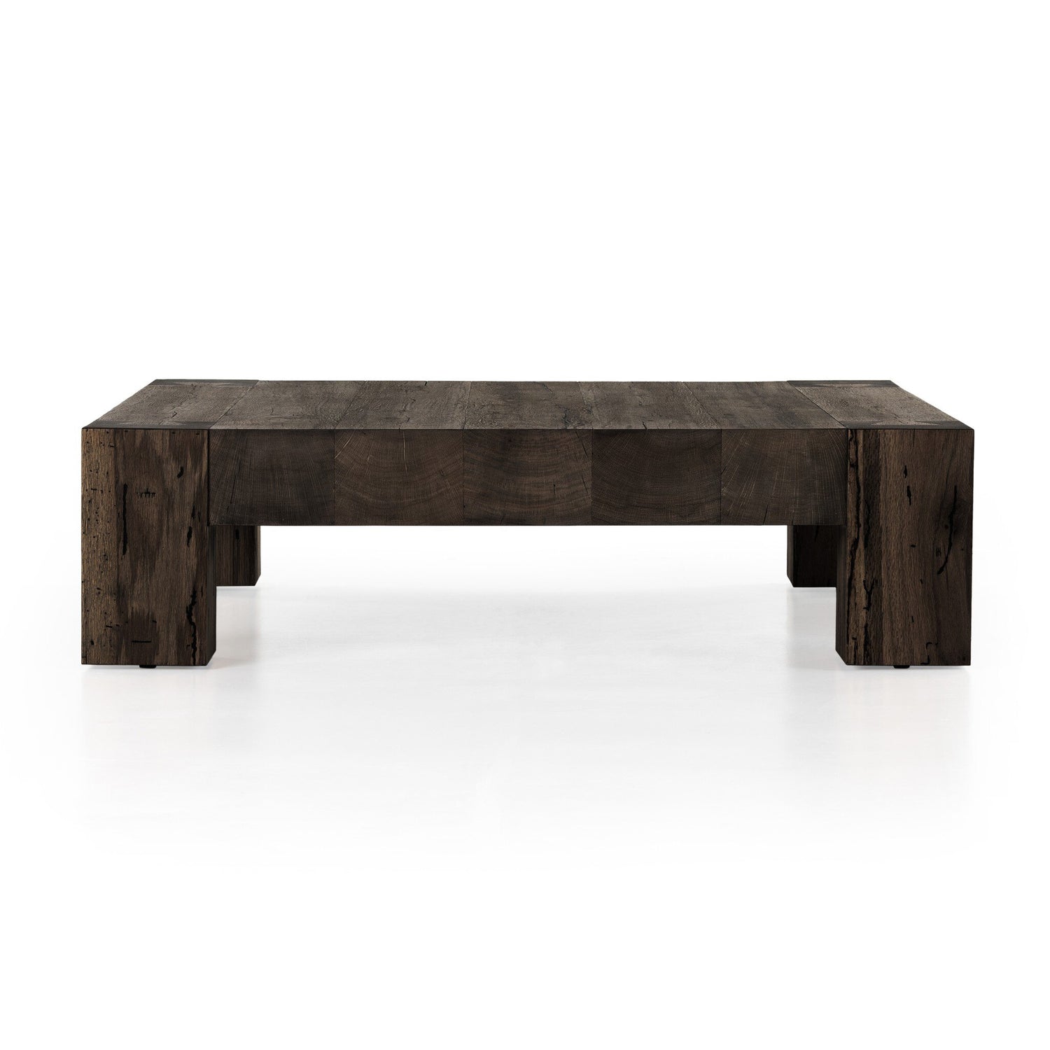 Abaso Coffee Table - Ebony Rustic Wormwood Oak