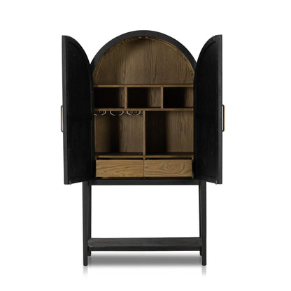 Tolle Bar Cabinet - Drifted Matte Black