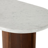 Paden Large Console Table - Italian White Marble | ready to ship!