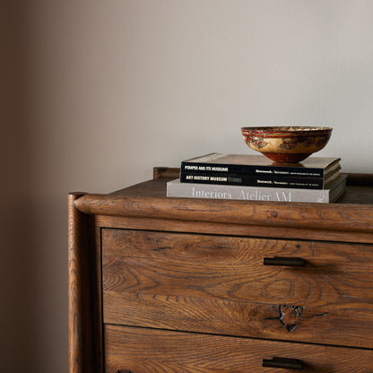 Glenview 6 Drawer Dresser - Weathered Oak Veneer