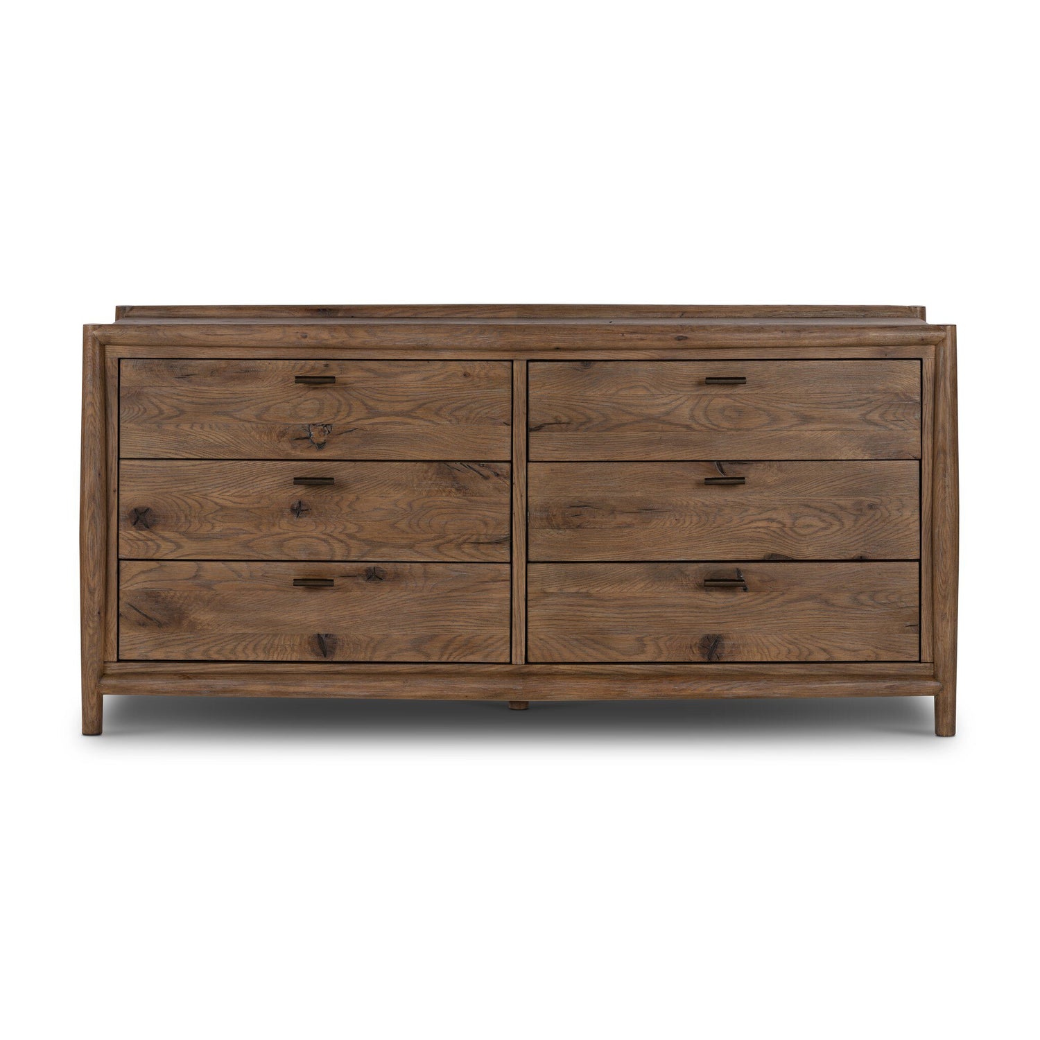 Glenview 6 Drawer Dresser - Weathered Oak Veneer