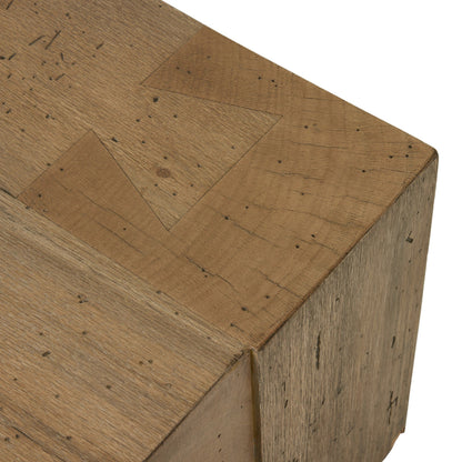 Abaso Rectangular Coffee Table - Rustic Wormwood Oak