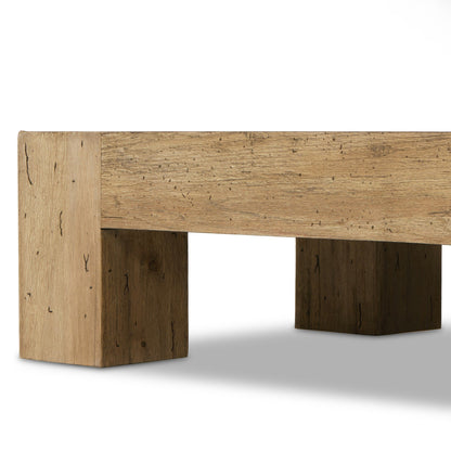 Abaso Rectangular Coffee Table - Rustic Wormwood Oak