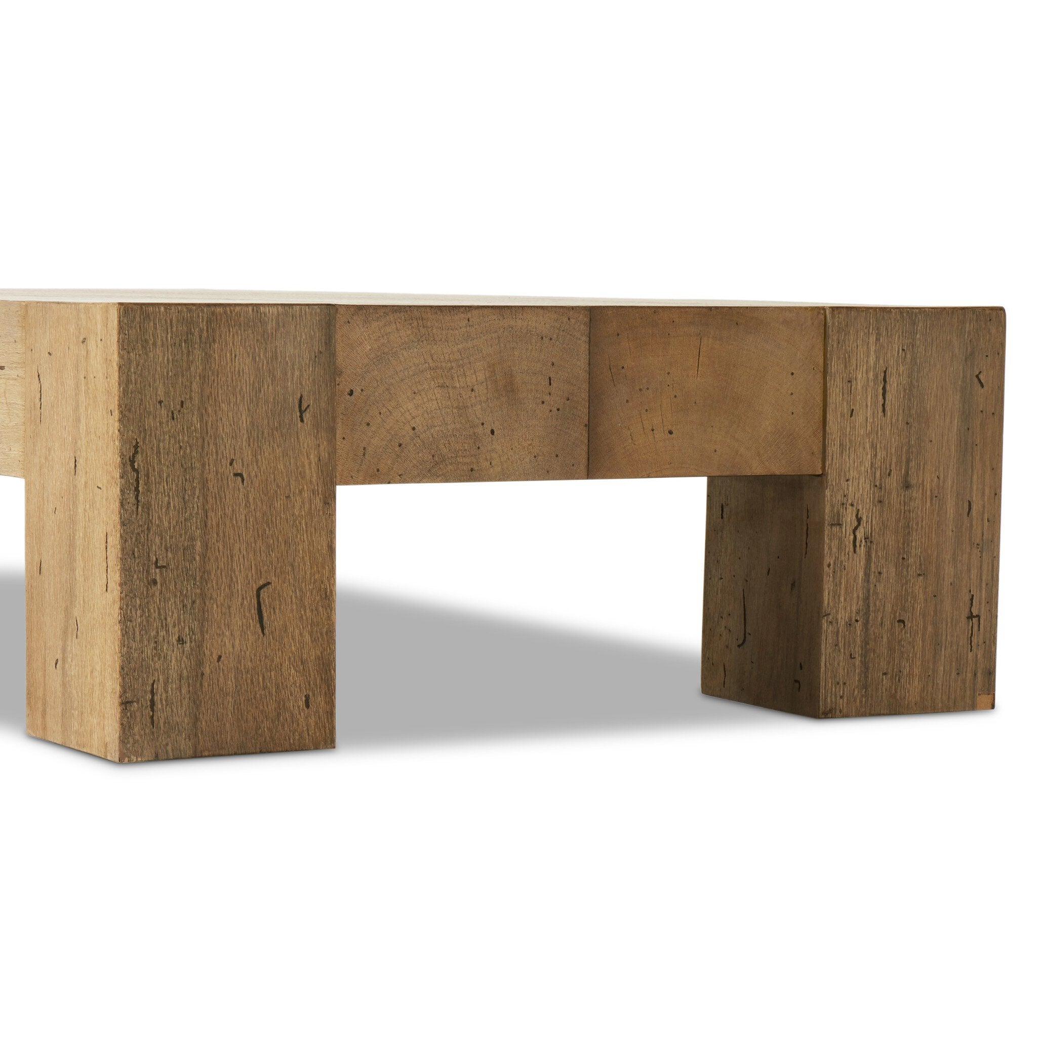 Abaso Rectangular Coffee Table - Rustic Wormwood Oak