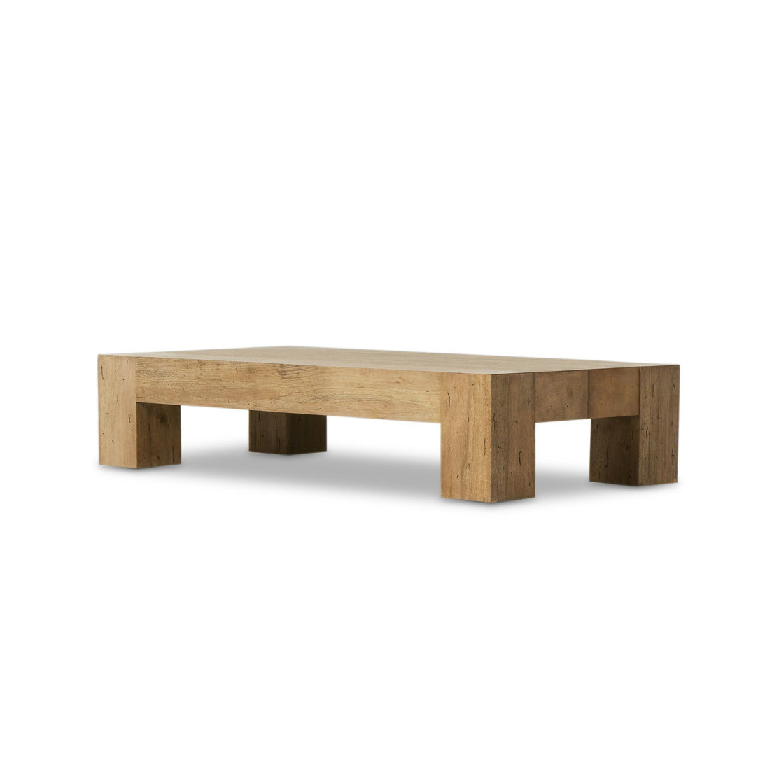 Abaso Rectangular Coffee Table - Rustic Wormwood Oak