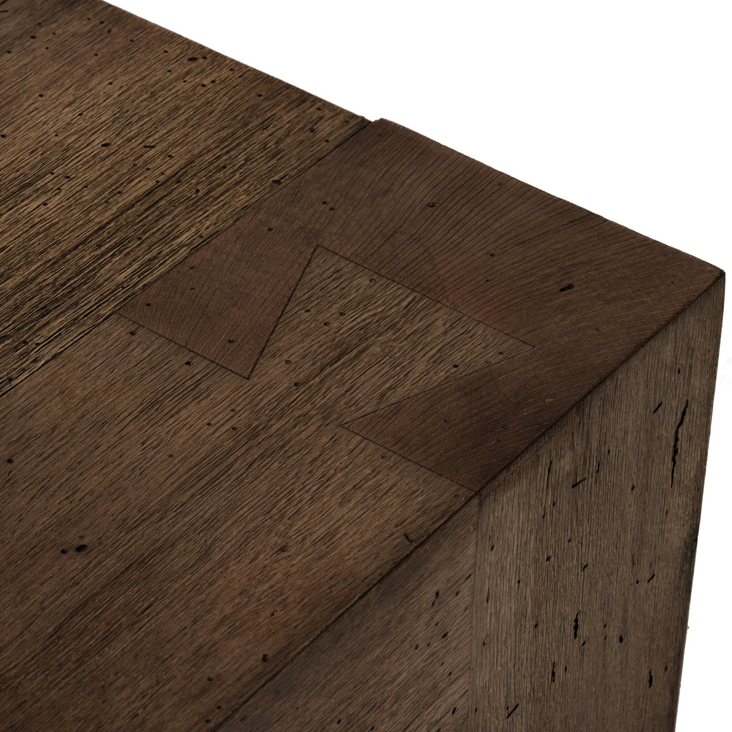 Abaso Small Square Coffee Table - Ebony Rustic Wormwood Oak