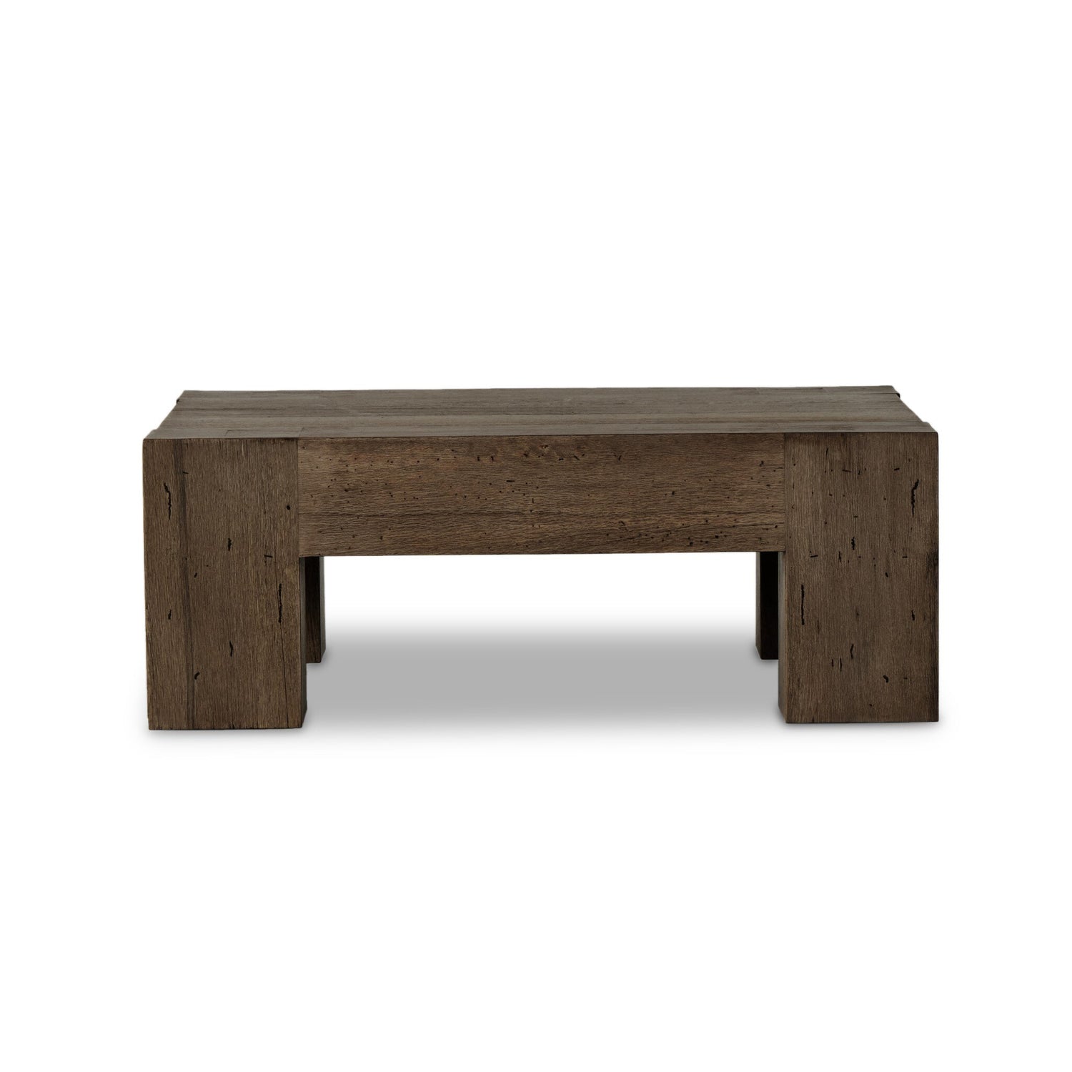 Abaso Small Square Coffee Table - Ebony Rustic Wormwood Oak