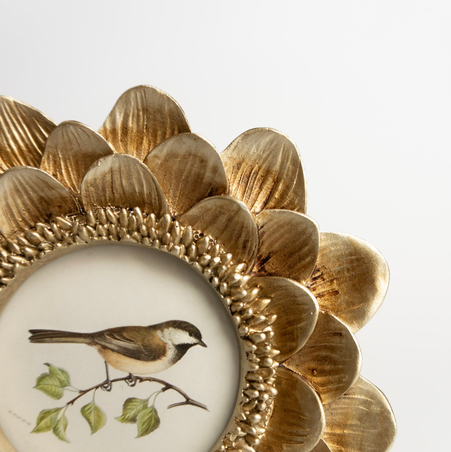 3x3 Gold Flower Edge Photo Frame