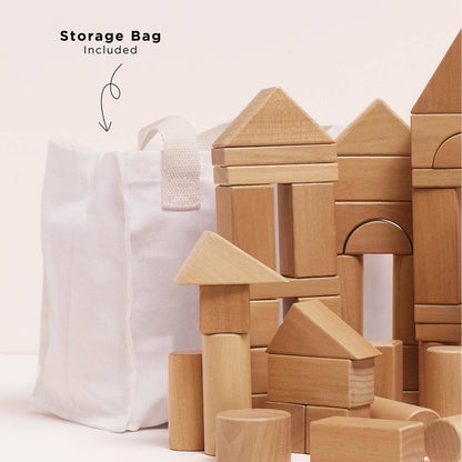 Natural Wood Building Blocks