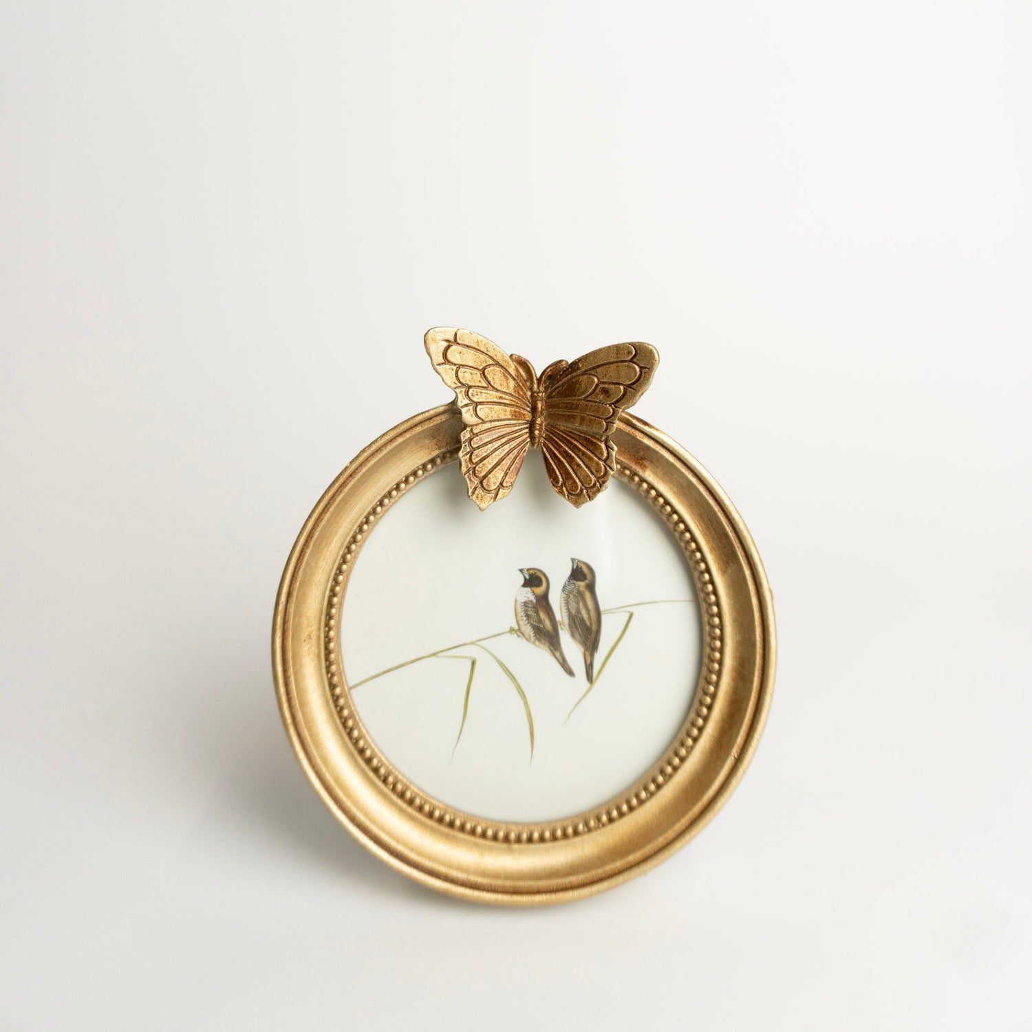 3.5" Antique Gold Butterfly Photo Frame