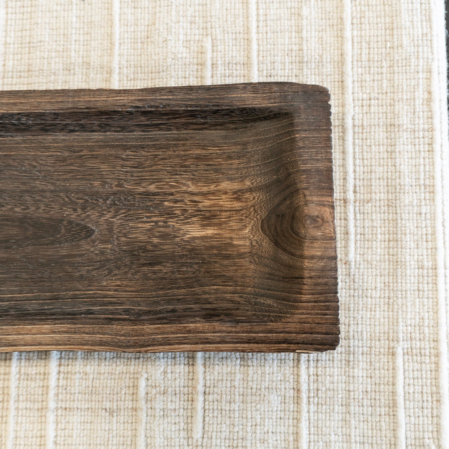 27&quot; Walnut Finish Wood Tray