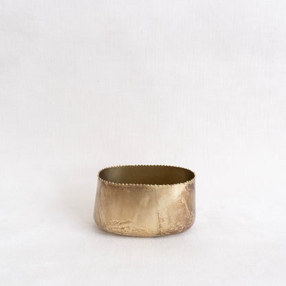 Antique Gold Metal Planter