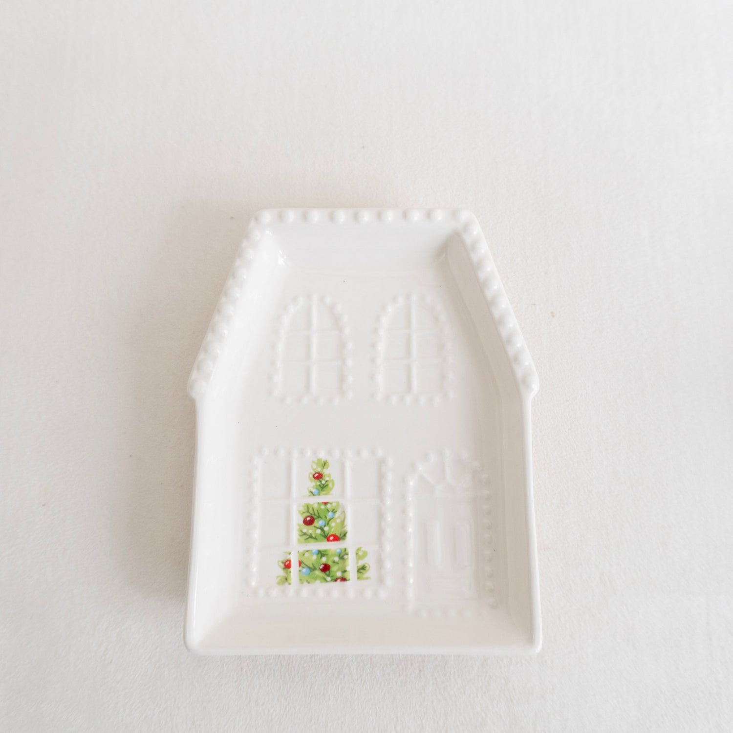 Stoneware House Plate- Set of 3