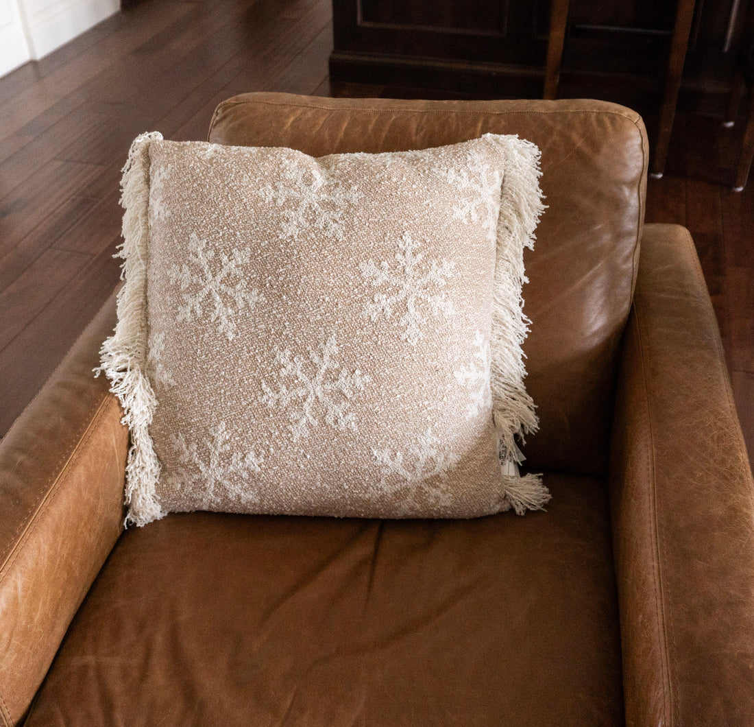 Cotton Blend Jacquard Reversible Pillow