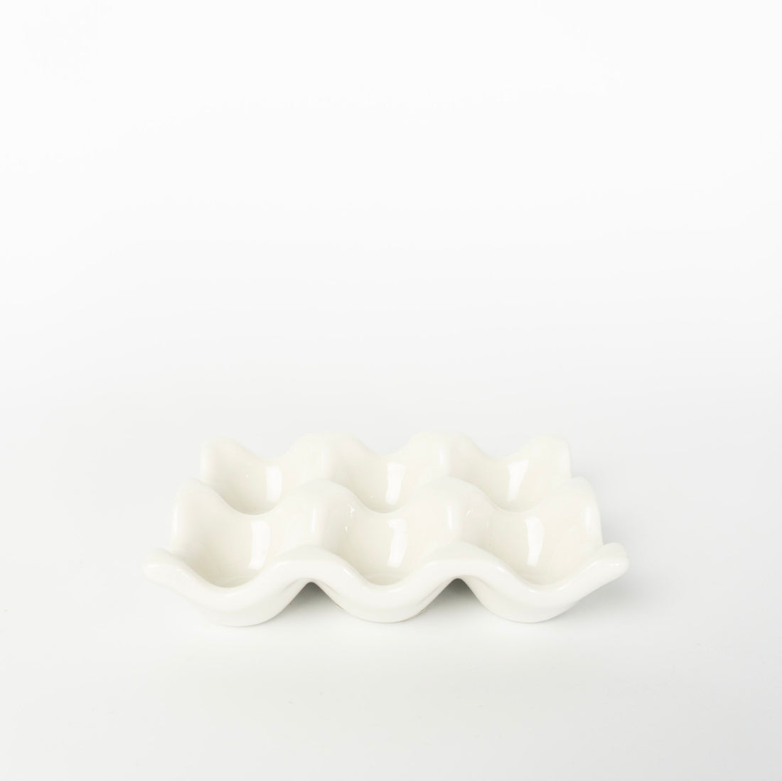 White Ceramic Egg Tray