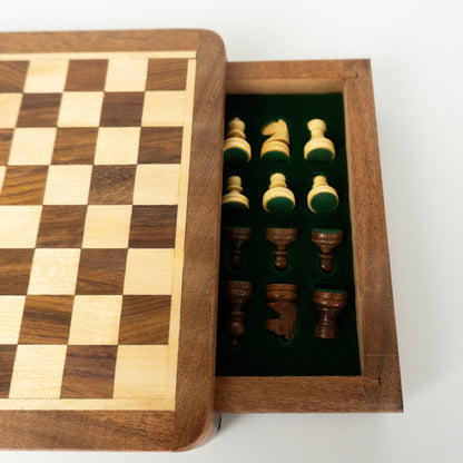 Acacia Wood Magnetic Chess Set