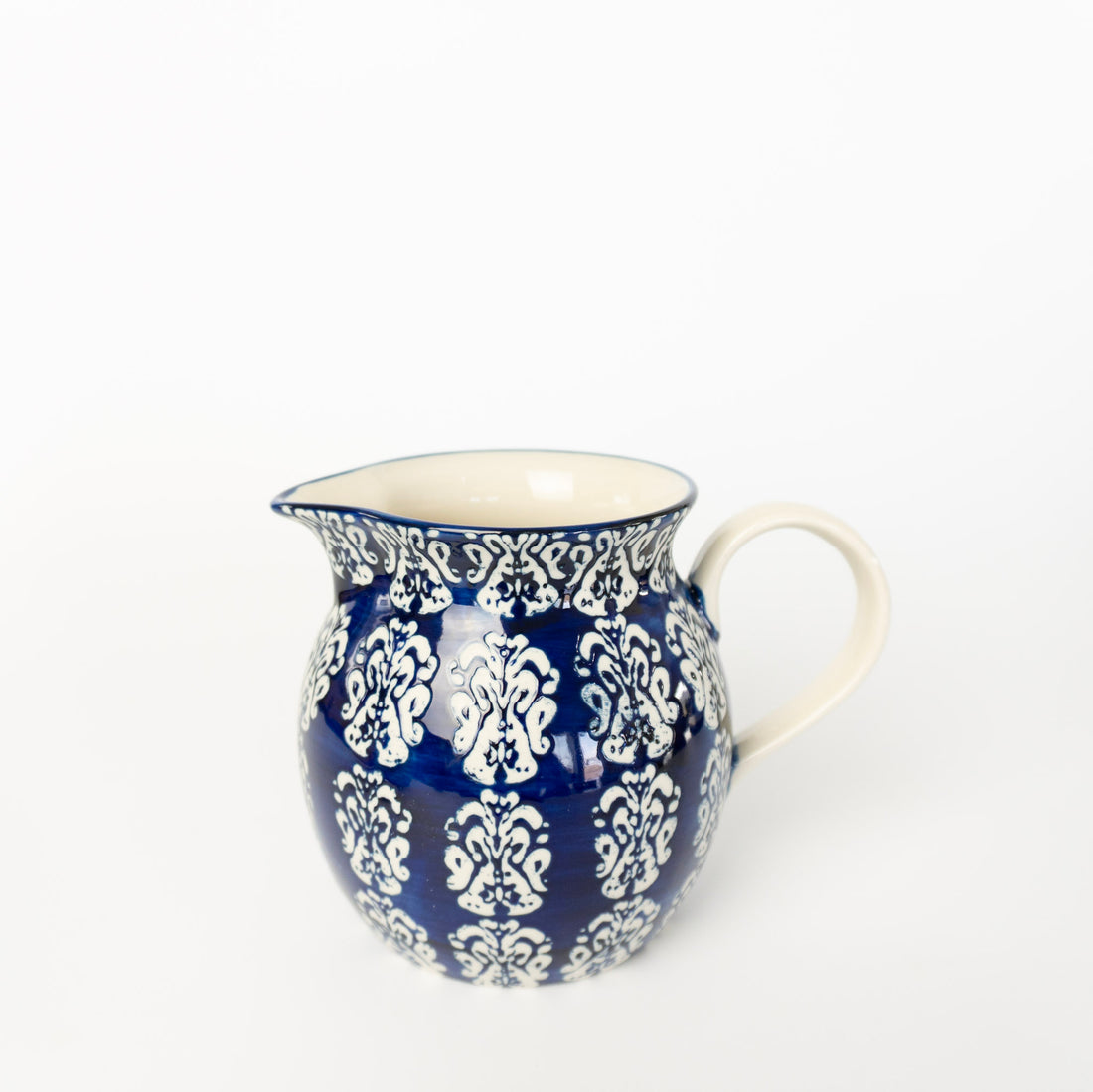 Blue Medallion Pitcher