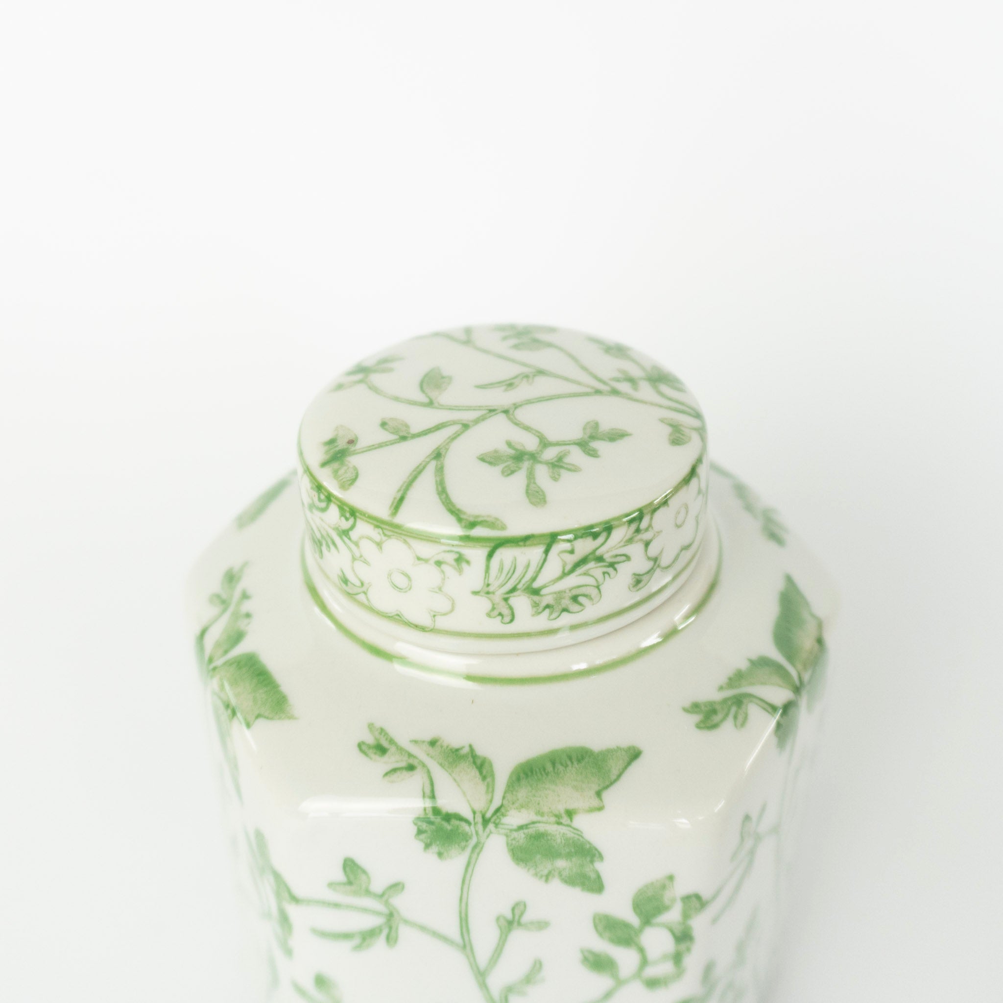 5.5" Green Vine Ginger Jar