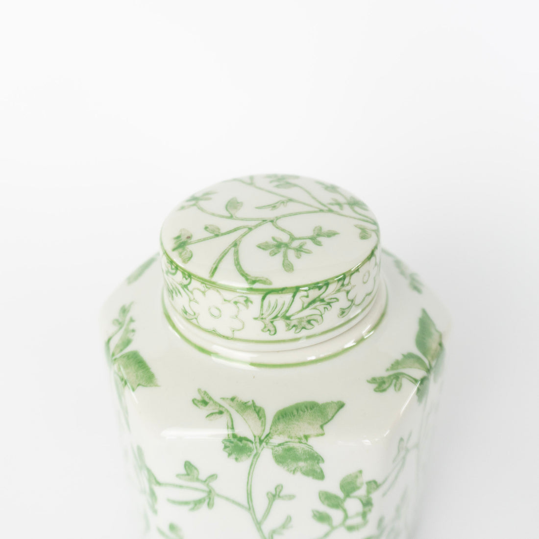 5.5" Green Vine Ginger Jar