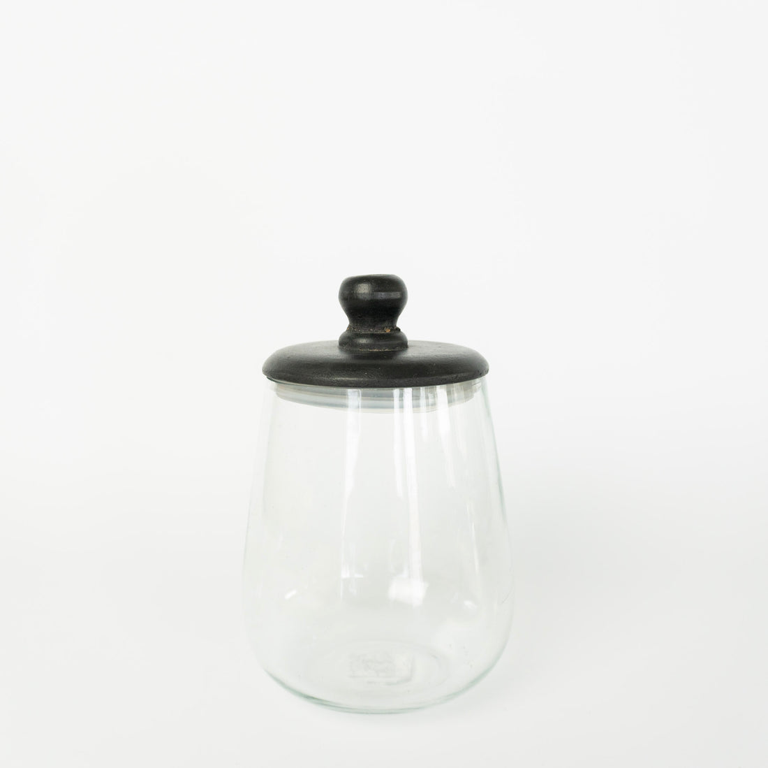 8" Glass Canister w/Wood Lid