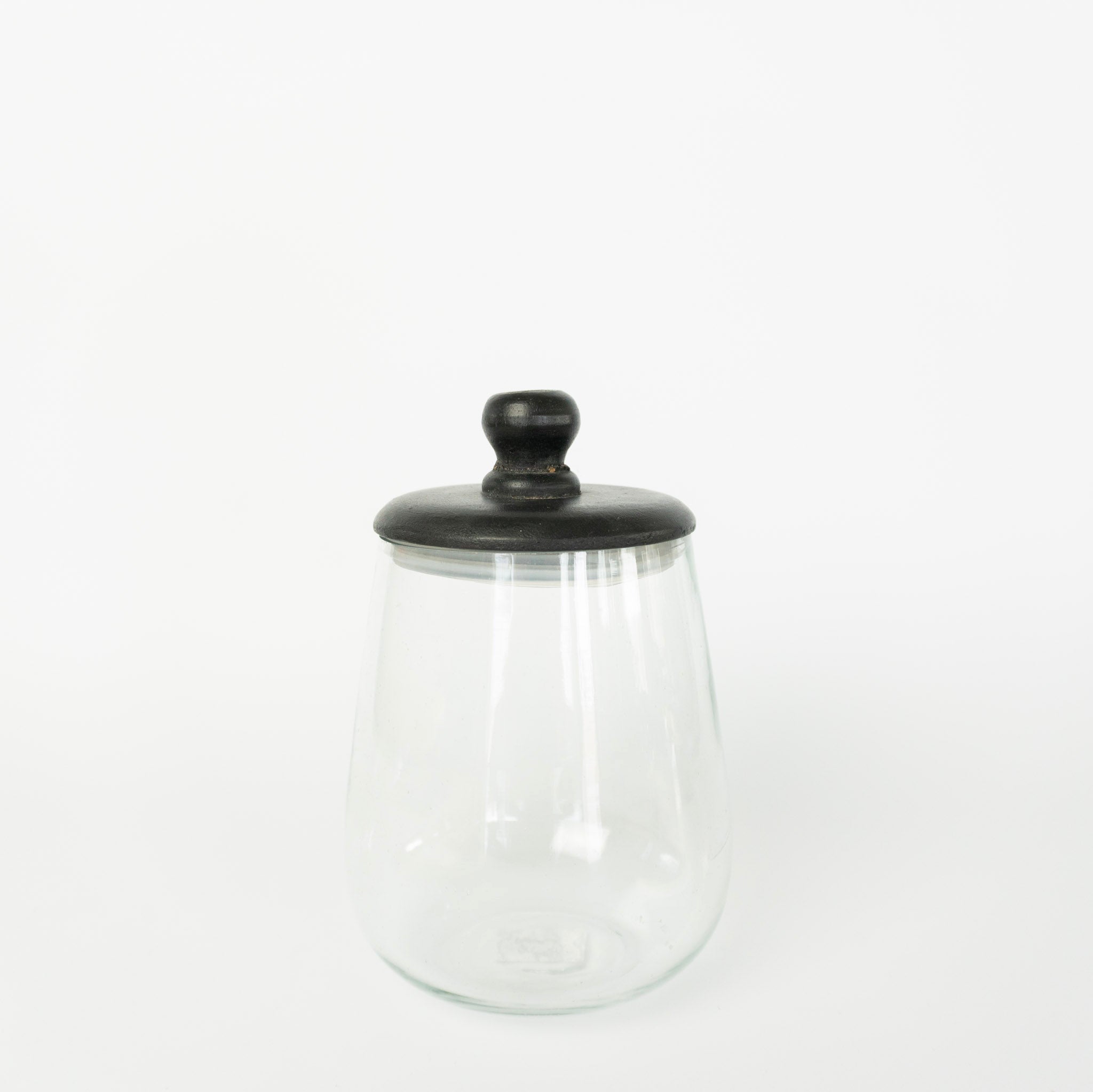 8" Glass Canister w/Wood Lid