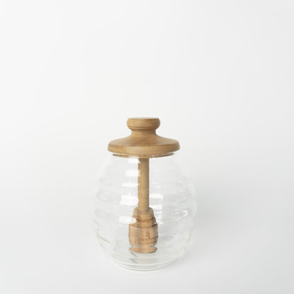 Honey Jar w/Wood Dipper