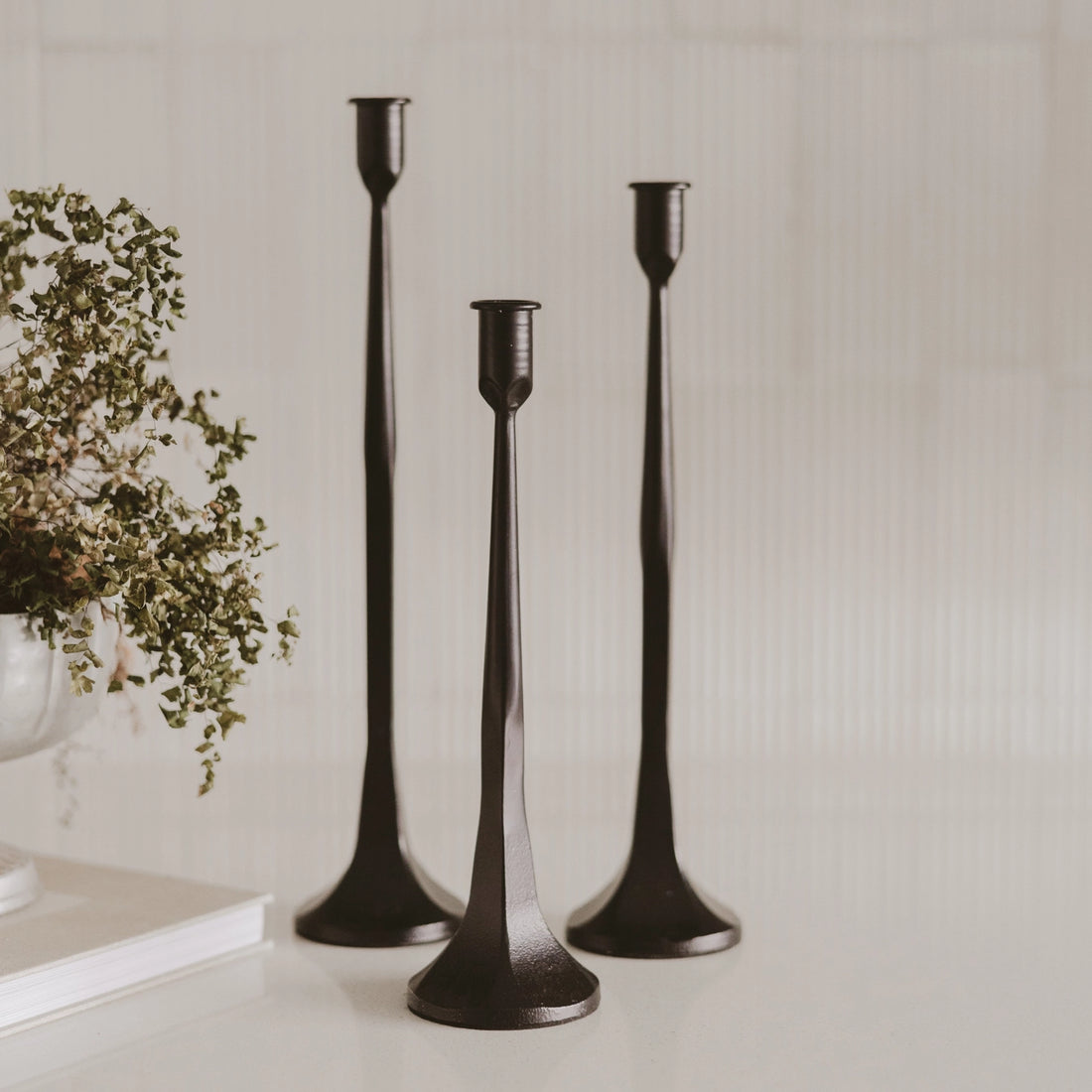 Black Iron Candlesticks