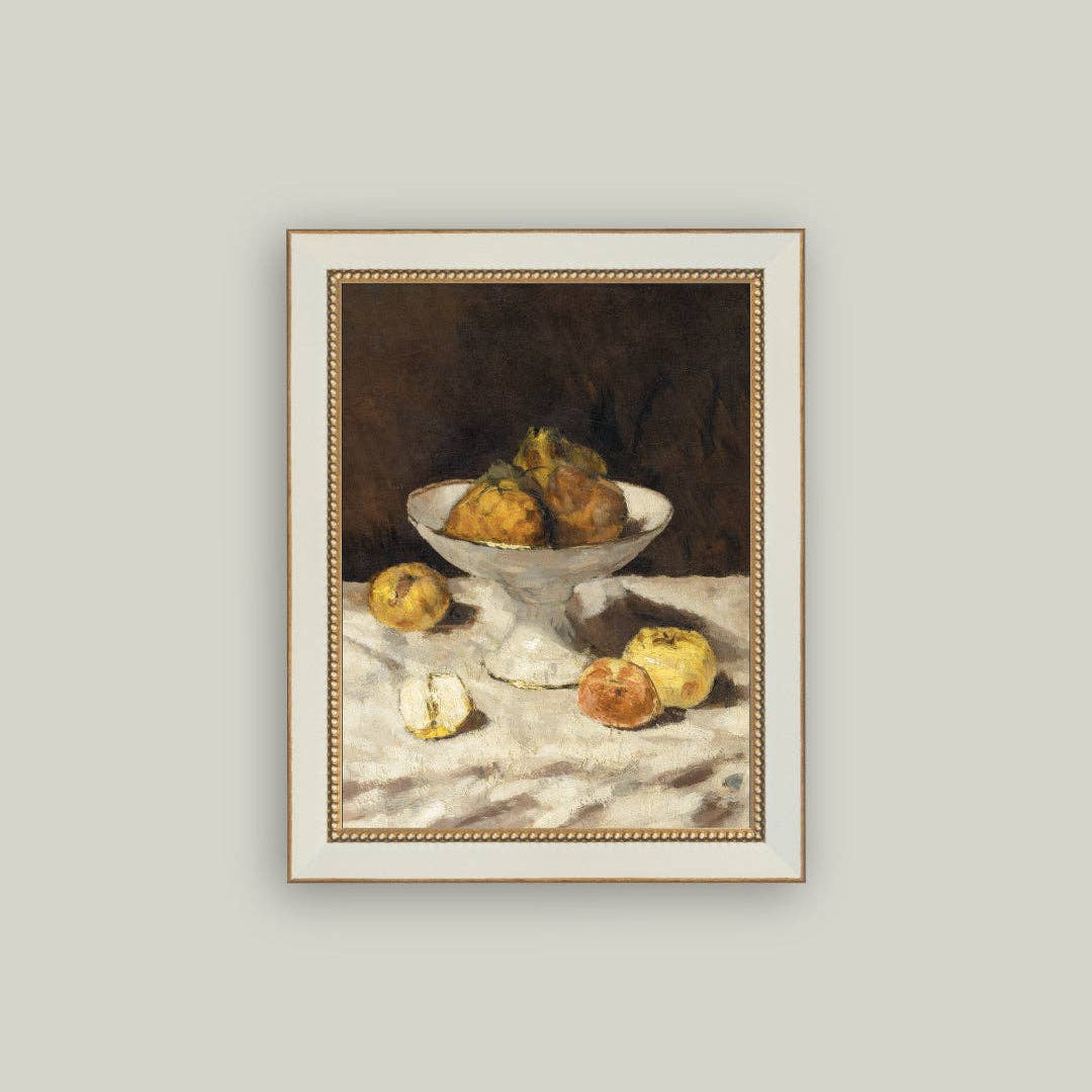 Pears Still Life Framed Antique Art: 7x9