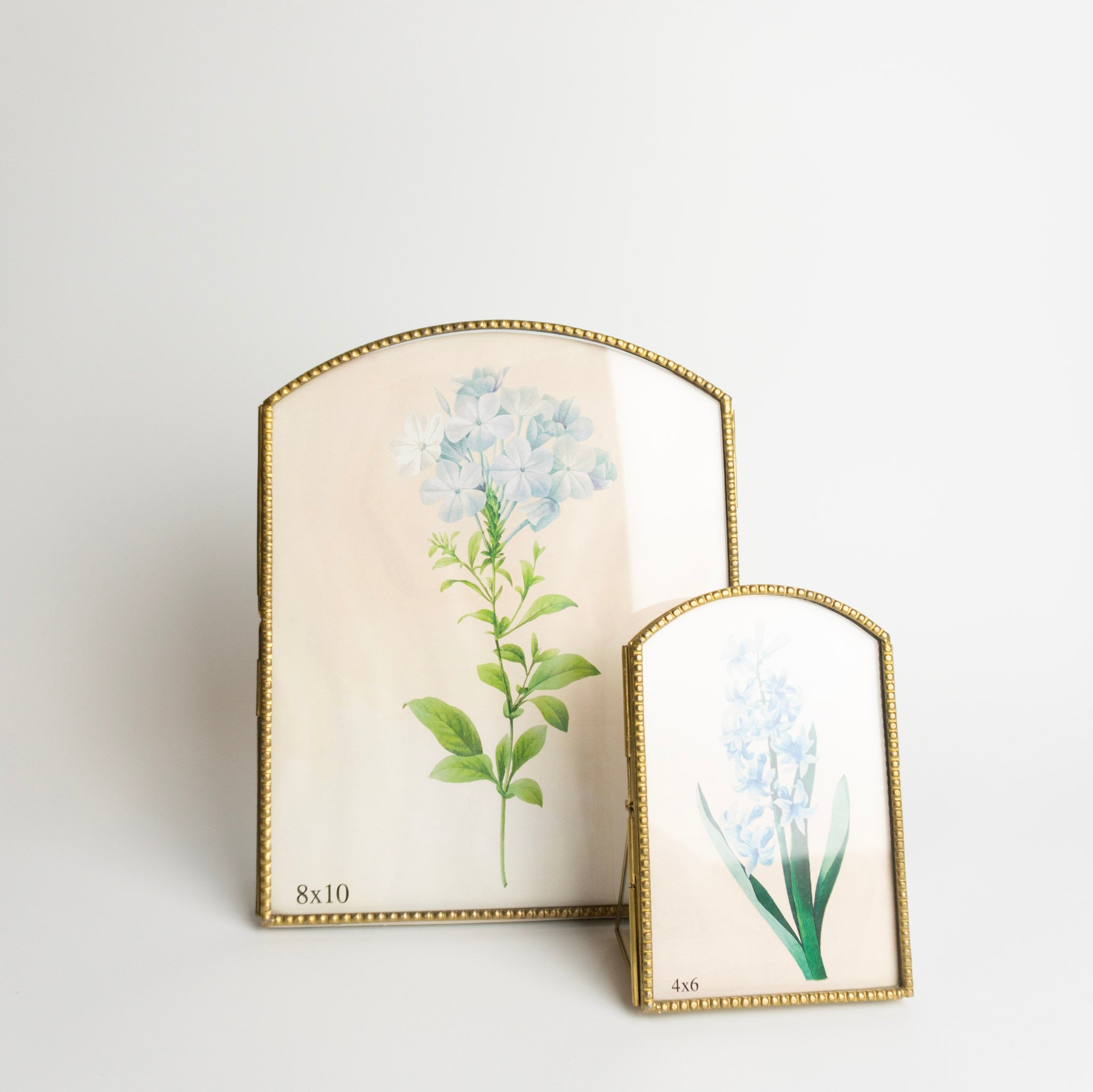 8x10 Brass Antique Arch Standing Photo Frame