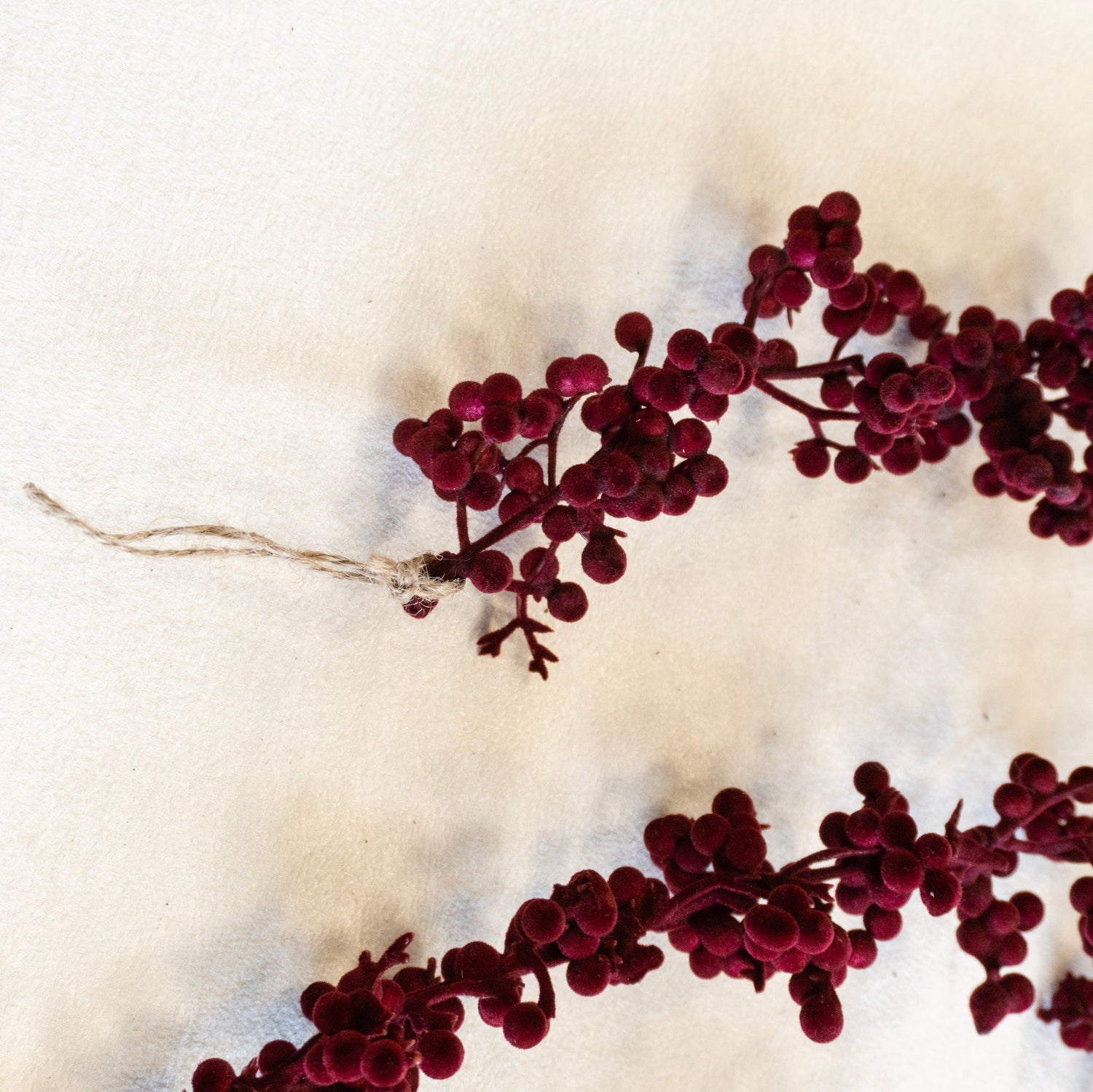 72&quot; Burgundy Flocked Ball Garland