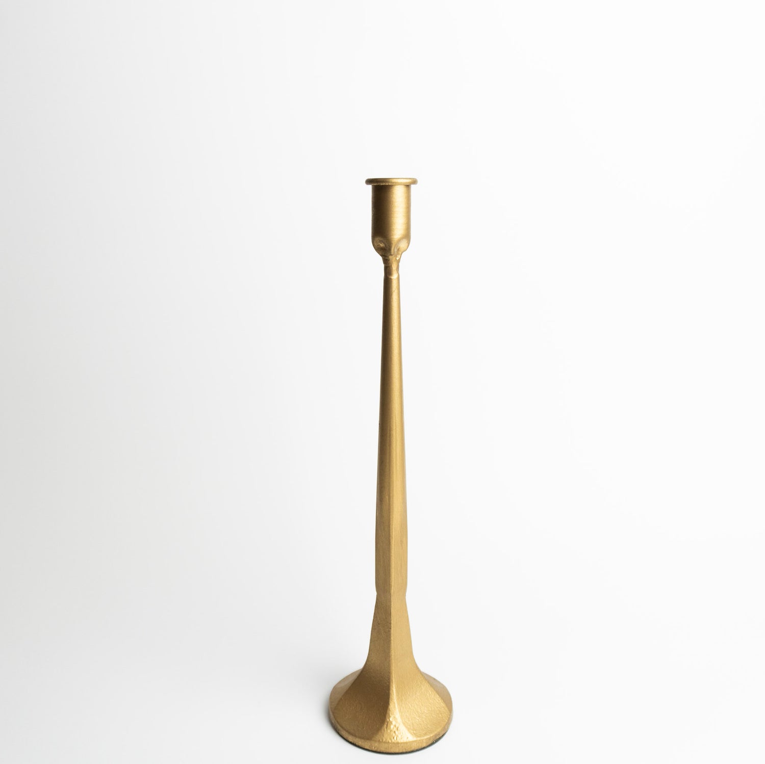 Gold Cast Iron Candlesticks