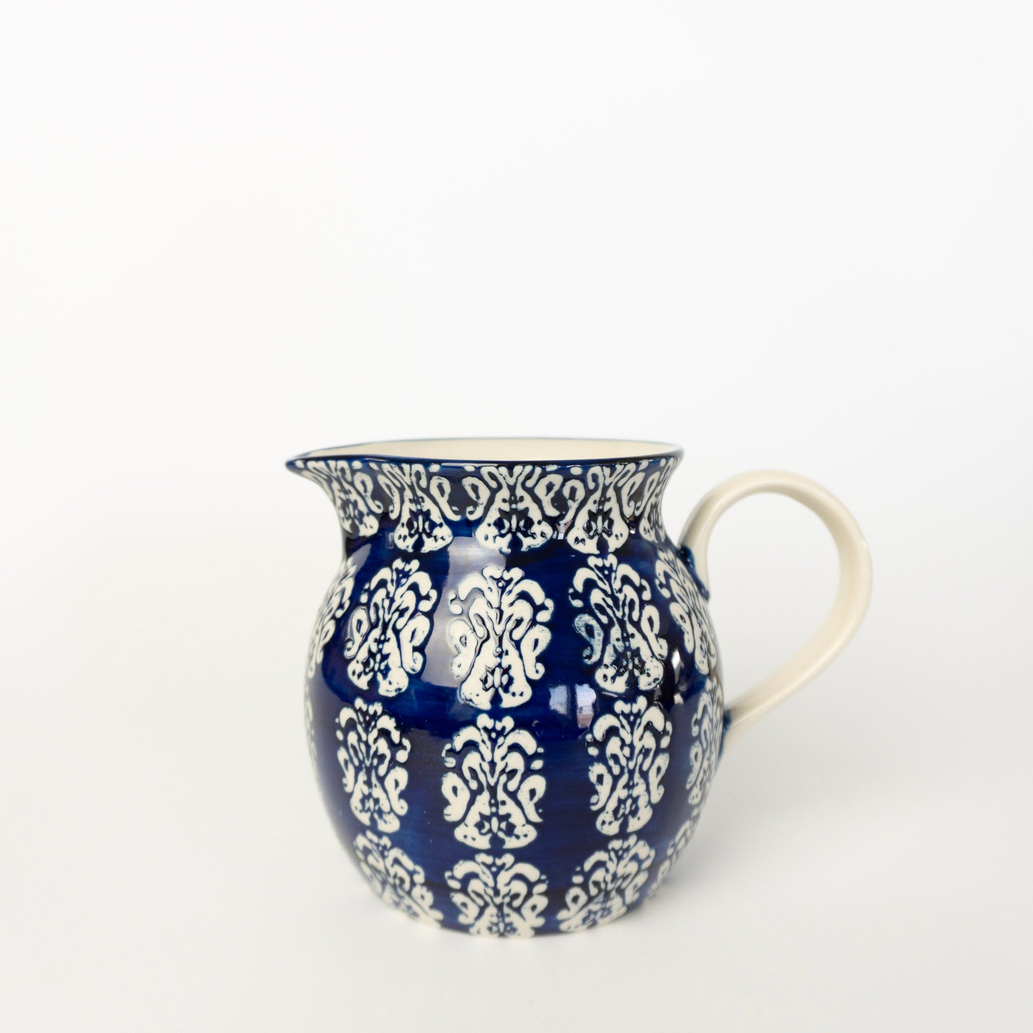 Blue Medallion Pitcher