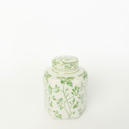 5.5" Green Vine Ginger Jar