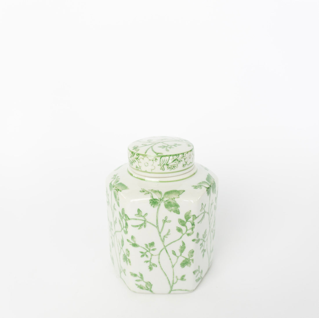 5.5" Green Vine Ginger Jar