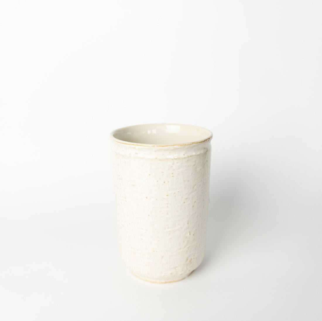 7" White Ceramic Utensil Holder