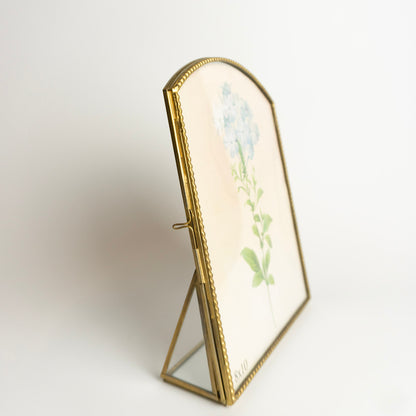 8x10 Brass Antique Arch Standing Photo Frame